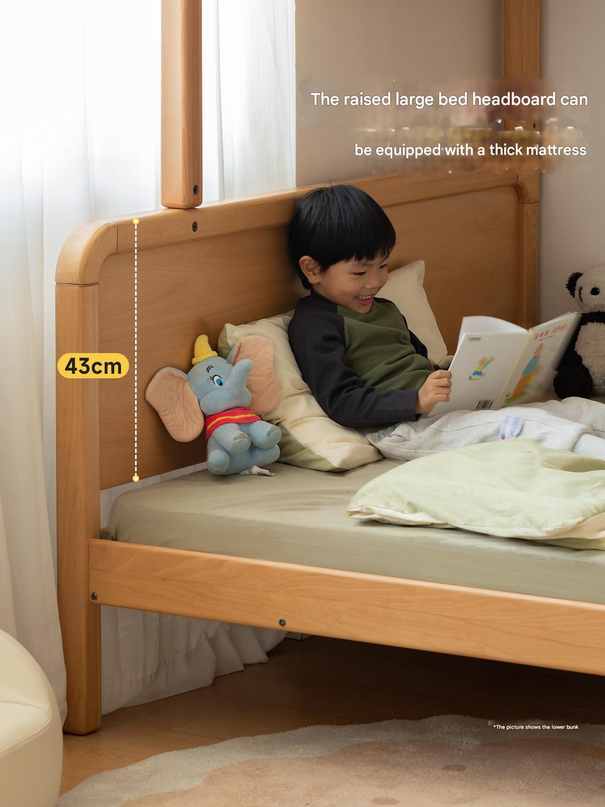 Beech Solid Wood Children's Bunk Bed.
