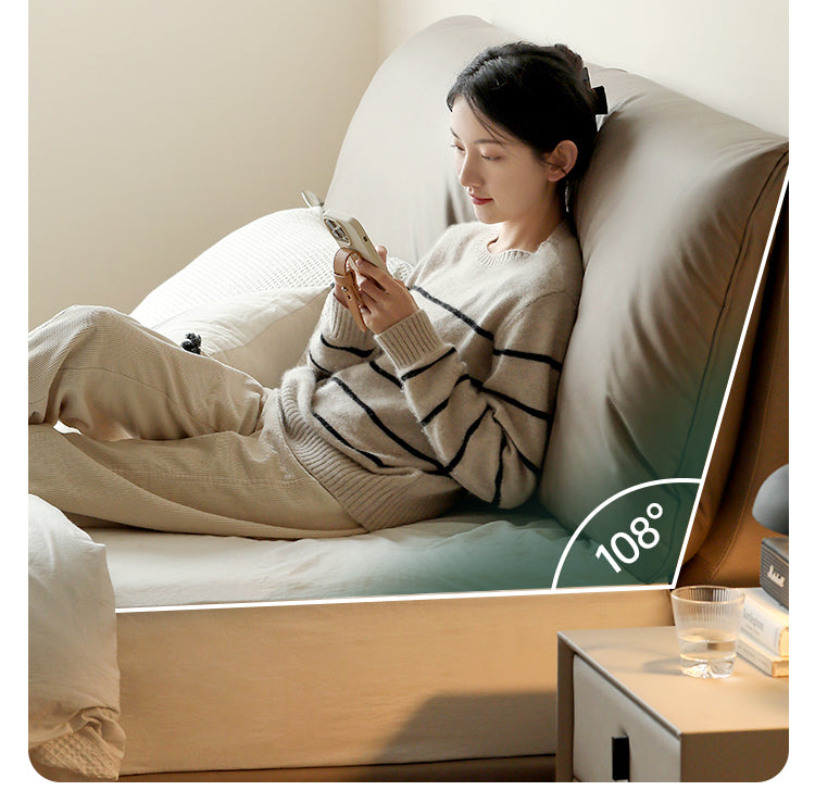 Technological Fabric Bed,Genuine Leather Bed