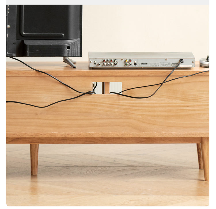 Oak, Beech, Rubber Solid Wood TV Stand