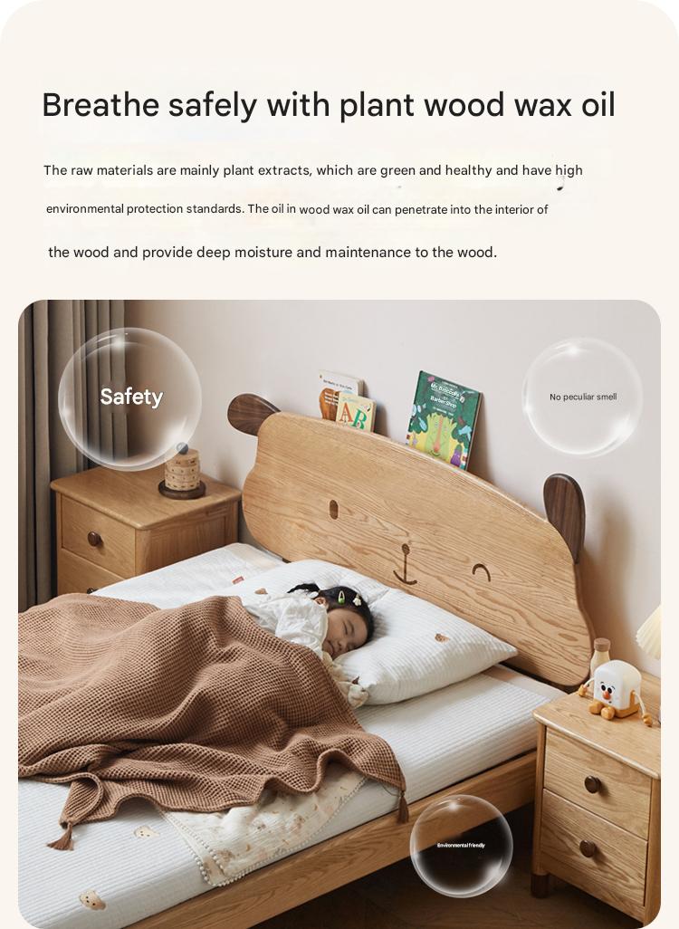 Oak solid wood Cute dog bed<