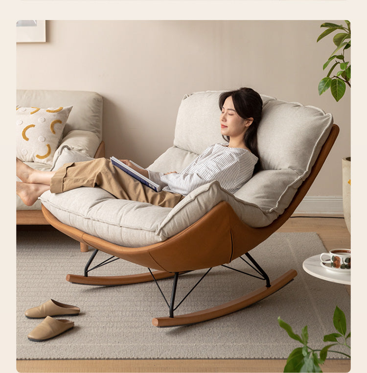 Mid Century Modern Rocking Armchair)