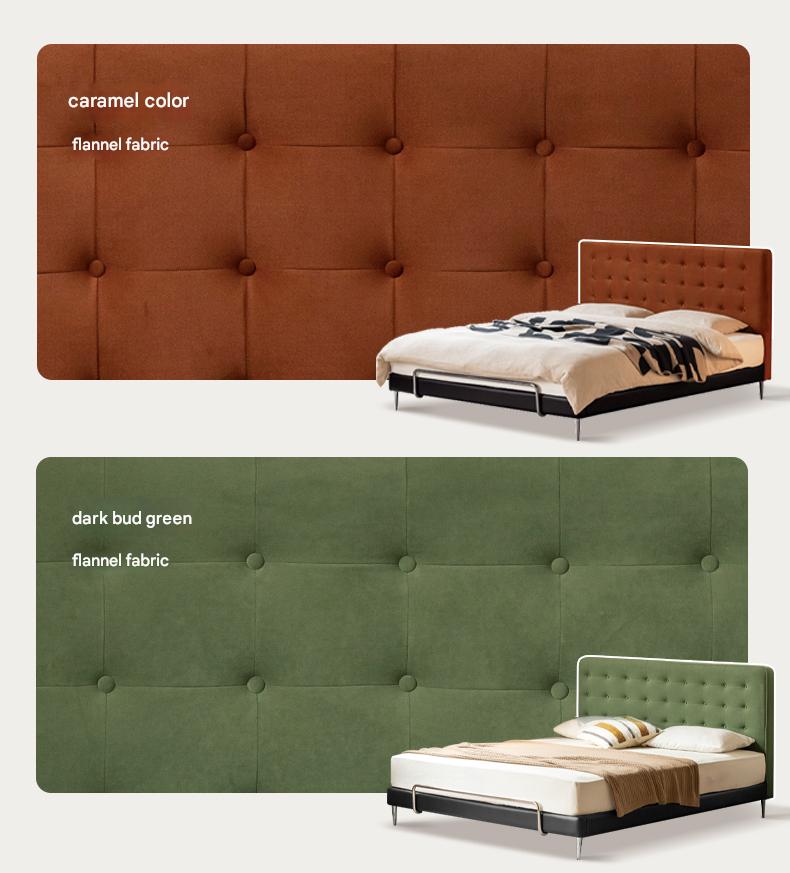 Fabric Flannel Soft Bed Bauhaus Style