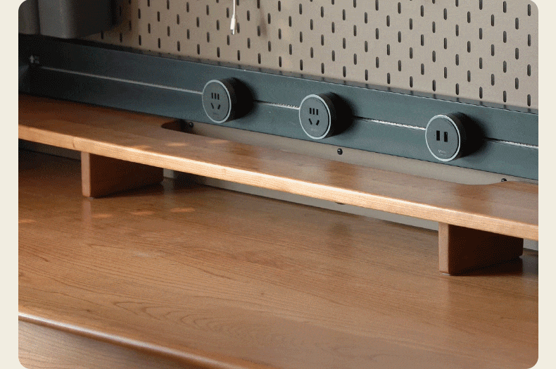 Cherry Wood Desk and Bookshelf Integrated Office Desk