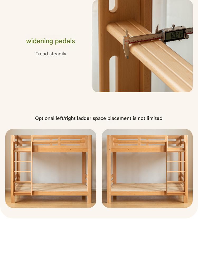 Beech, Birch Solid Wood Bunk Bed.