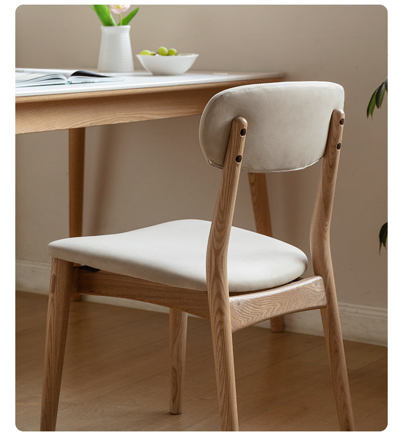 Ash Solid Wood Modern Simple Dining Chairs 4 pcs