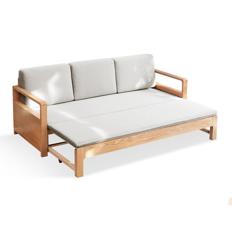 Oak, Ash Solid Woof Folding Storage Sofa Bed.