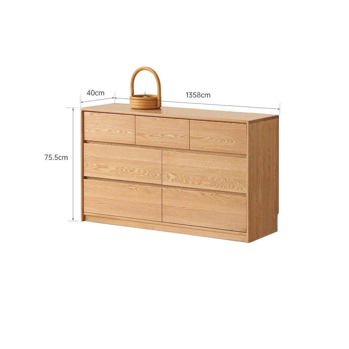 Oak, Black Walnut, Beech Solid Wood, Solid Rubberwood Storage Drawer