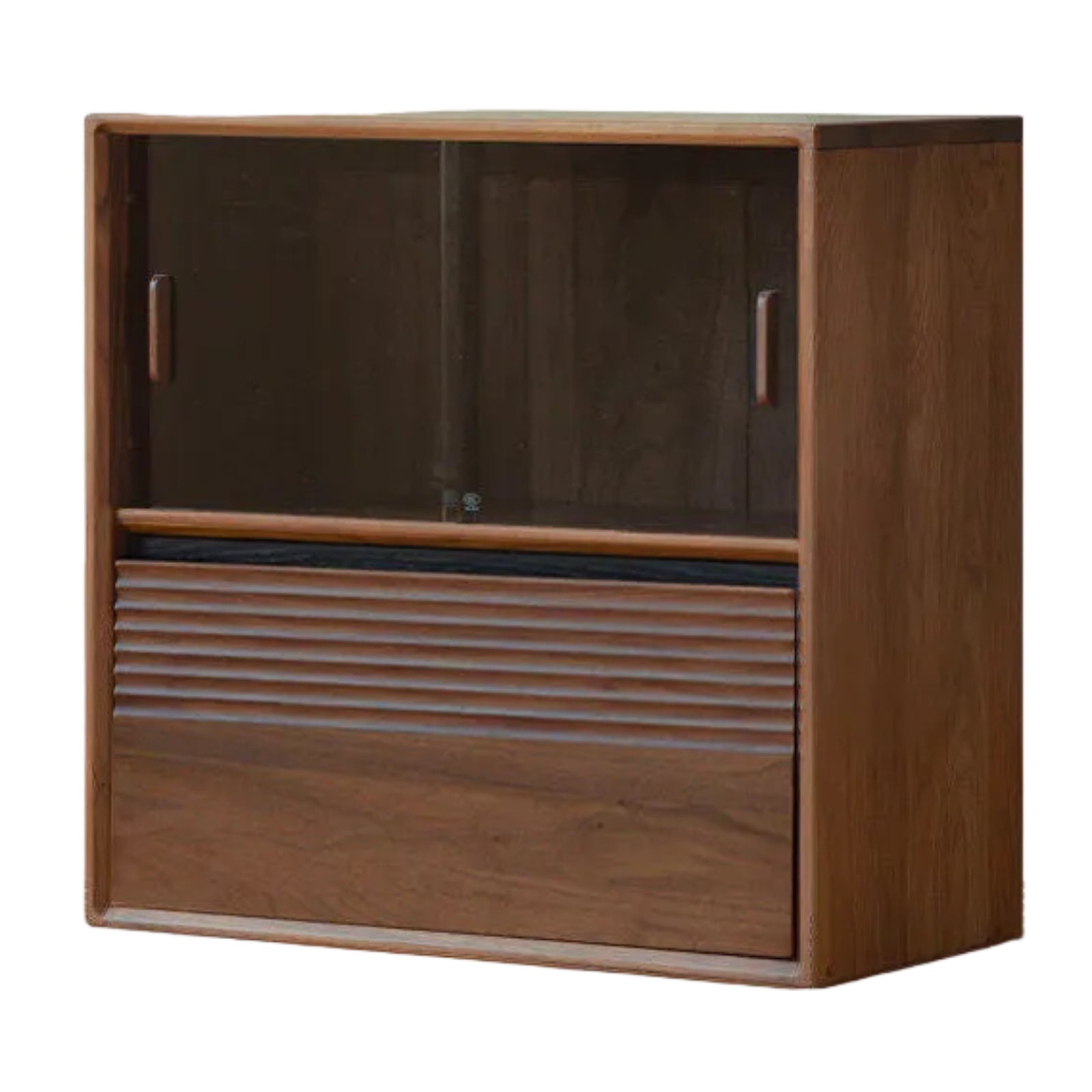 Sandalwood, Oak, Black Walnut, Ash Solid Wood Light Luxury Style Module Bookcase