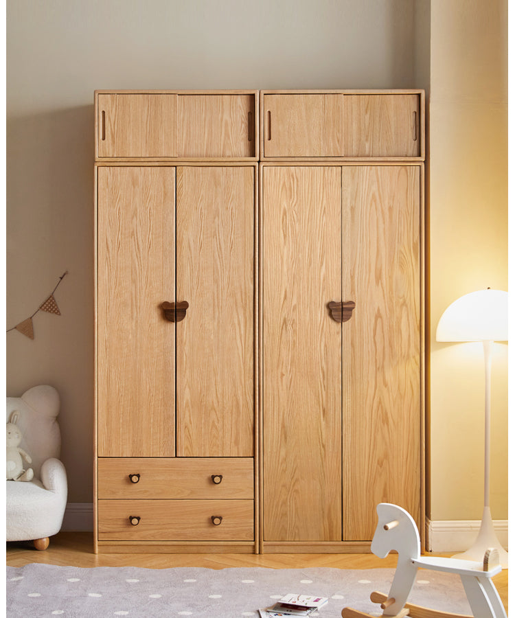 Oak Solid Wood Children's Wardrobe