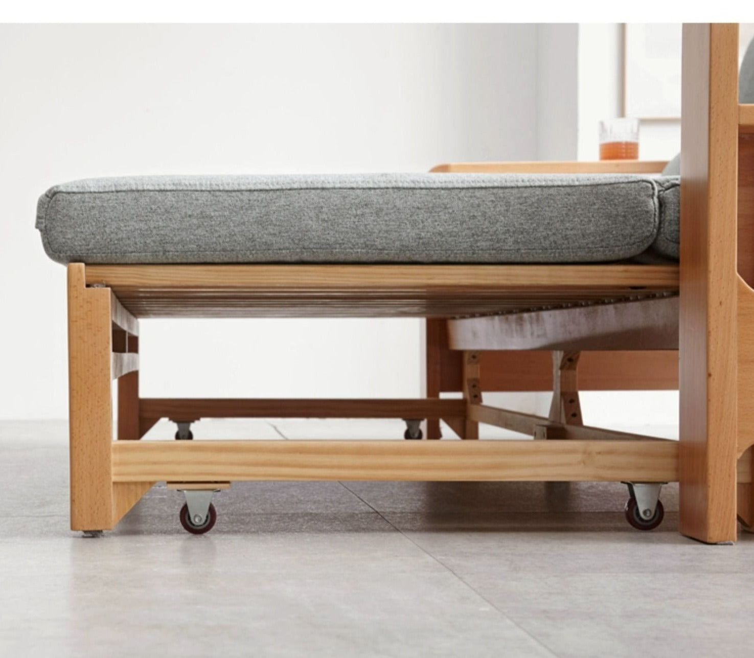 Oak, Beech Solid Wood Sleeper Sofa: