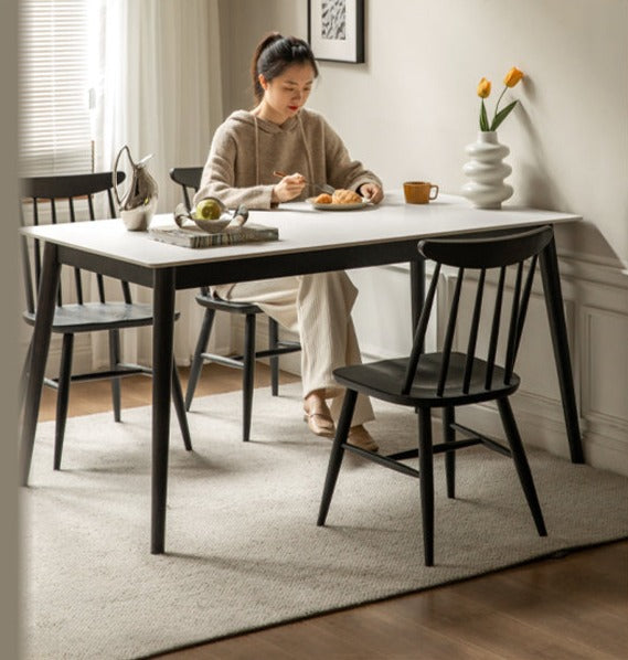 Oak Solid Wood Rock Plate Dining Table