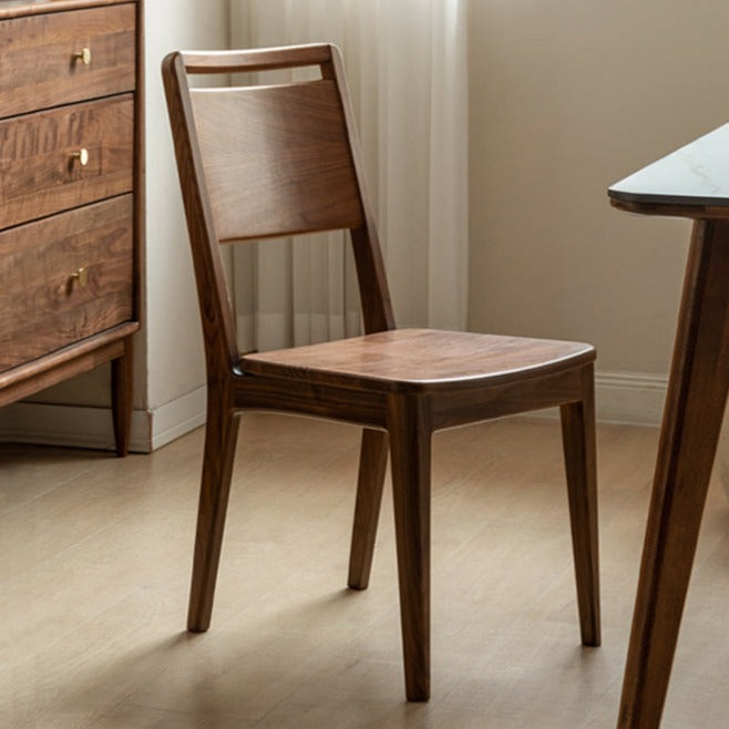4 pcs Black Walnut, Ash, Oak, Sandalwood Solid Wood Dining Chair High Back