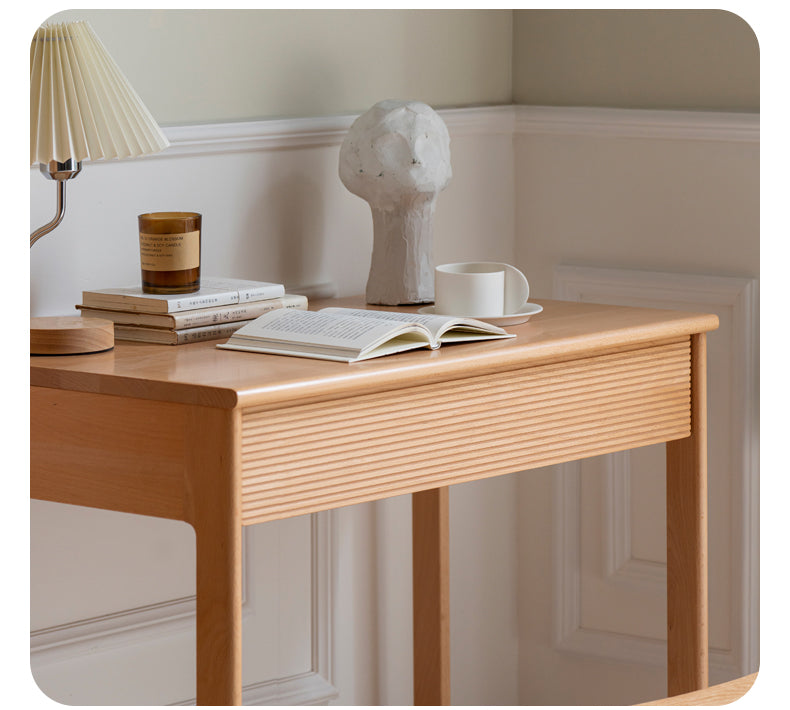 Beech Solid Wood Desk Nordic Nightstand.