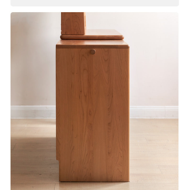 Сherry Solid Wood Retro Corner Dressing Table.