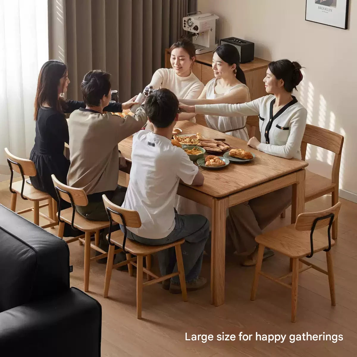 Ash, Oak Solid Wood Modern Dining Table