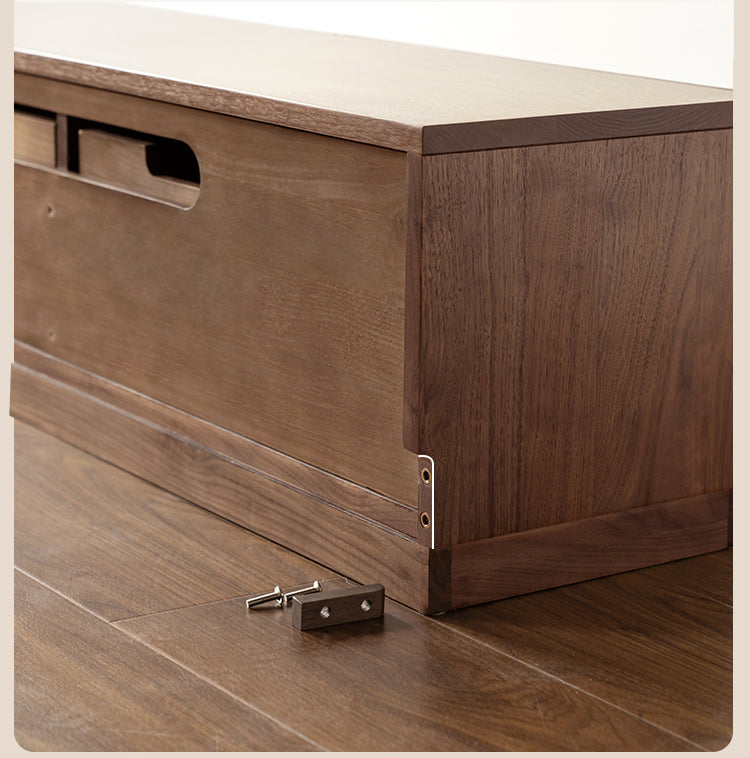 Oak, Black Walnut Solid Wood TV Cabinet.