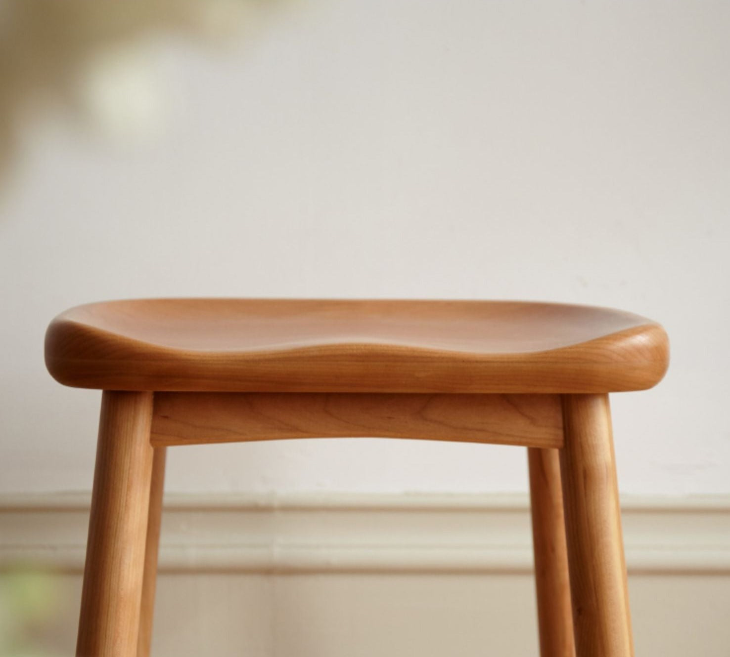 Cherry, Oak Solid Wood Makeup Stool