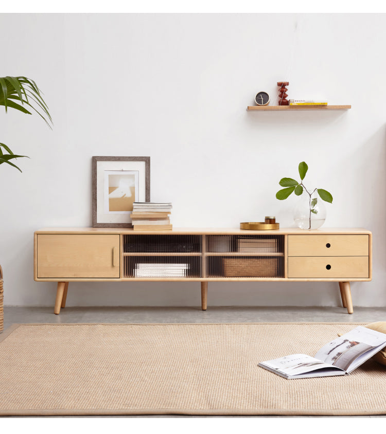 Beech Solid Wood TV Cabinet Forest-Style.