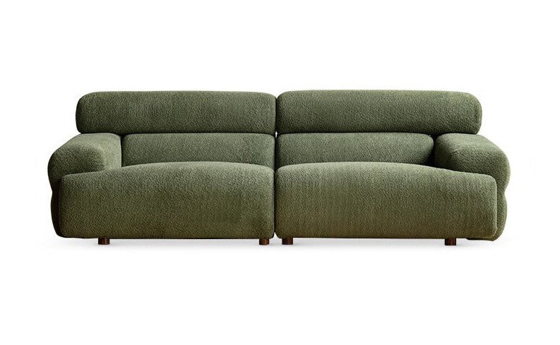 Velvet Three-seat Modular Fabric Sofa.