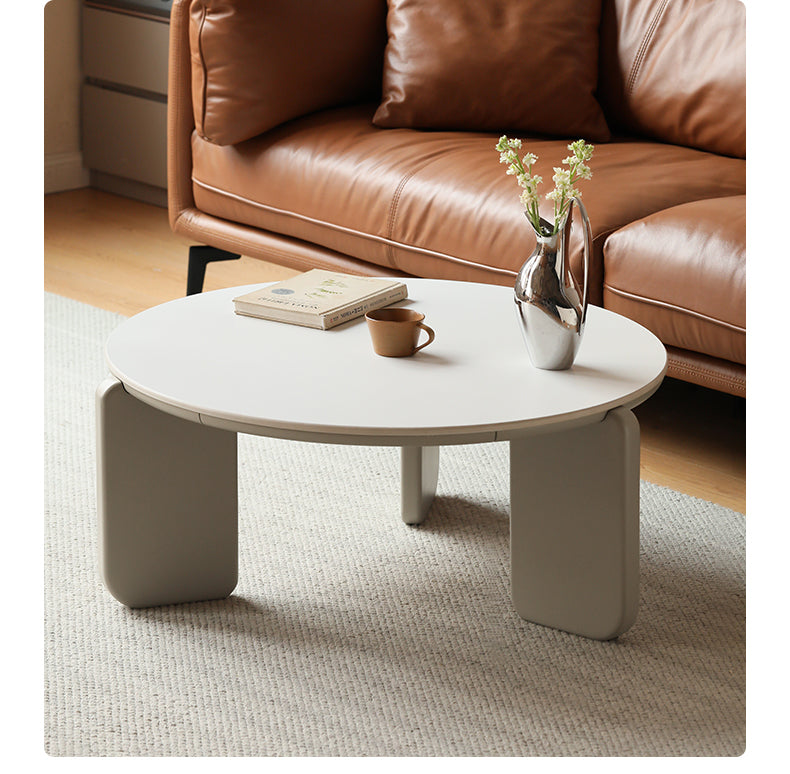 Poplar Solid Wood Rock Plate Combination Coffee Table.