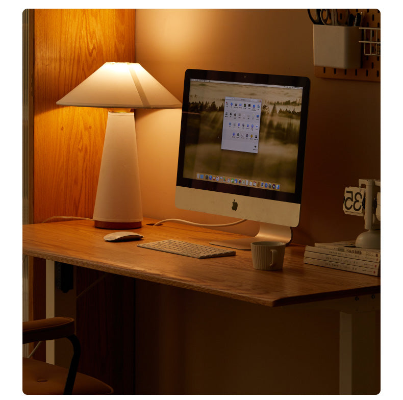 Oak, Black Walnut Solid Wood Electric Lift Standing Desk Adjustable Table