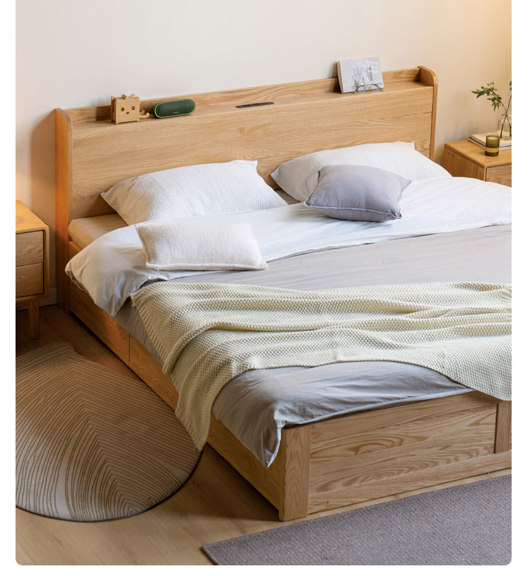 Black Walnut, Oak, Rubberwood Cherry Solid Wood Nightstand