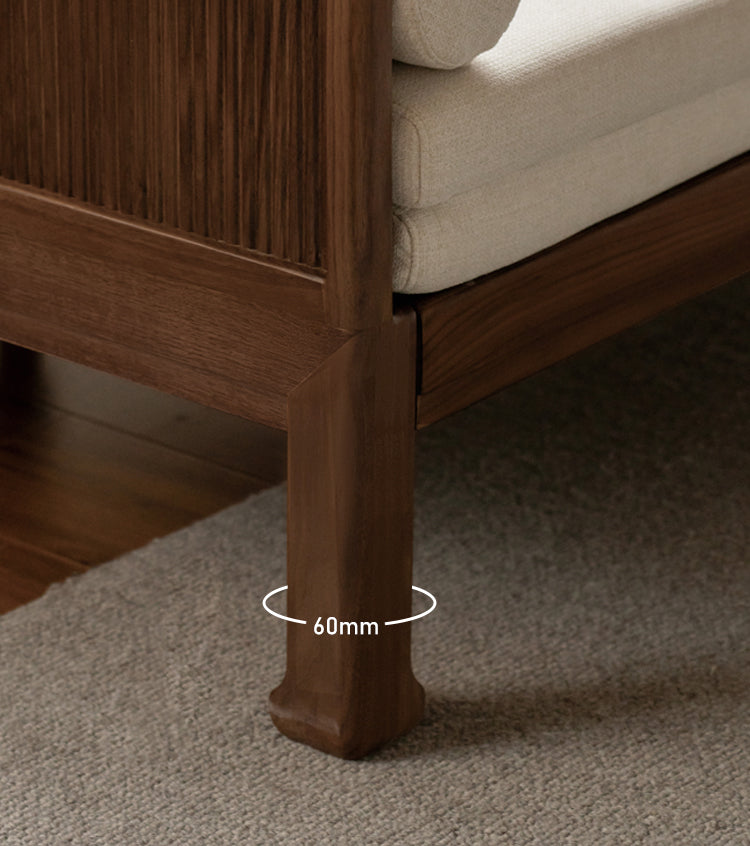 Black Walnut, Oak Solid Wood Foldable Sofa Bed.