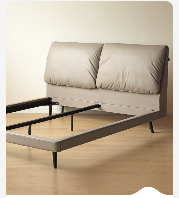 Technological Fabric Bed,Genuine Leather Bed