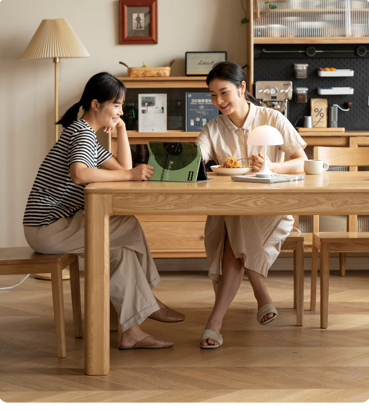 Ash Solid Wood Long Dining Table