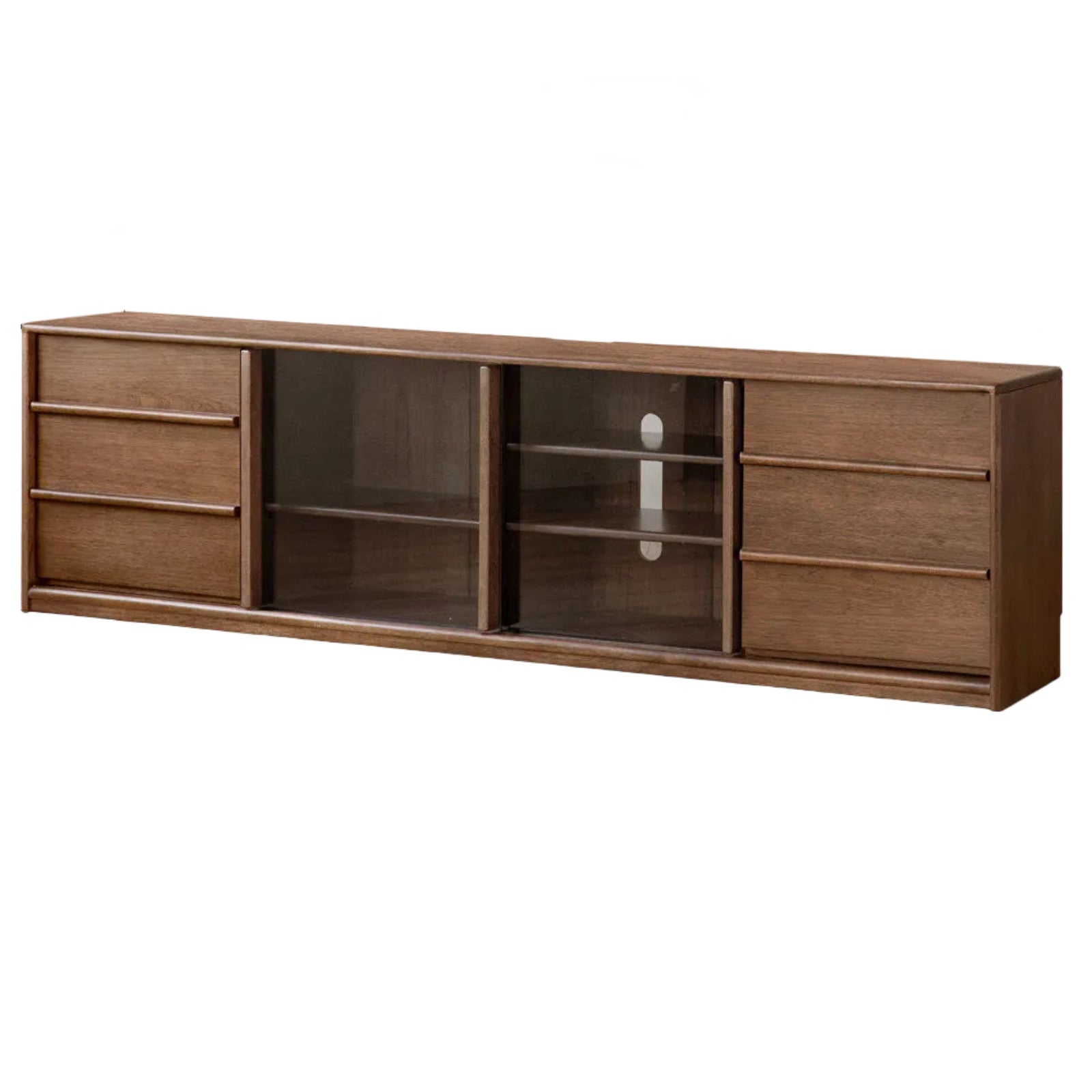 Golden Sandalwood, Black Walnut Solid Wood TV Cabinet