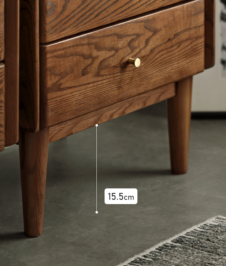 Ash Solid Wood Narrow Side Cabinet.