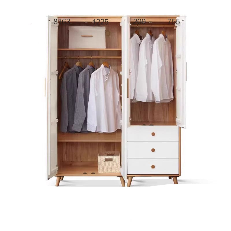 Beech Solid Wood Wardrobe Combination.