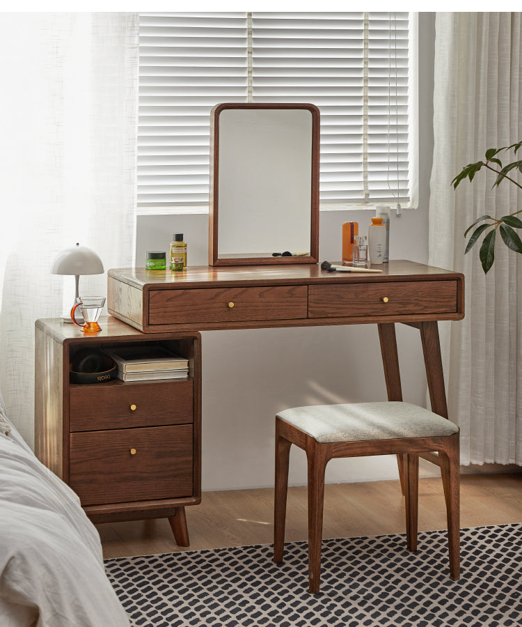 Oak Solid Wood Telescopic Dressing Table.