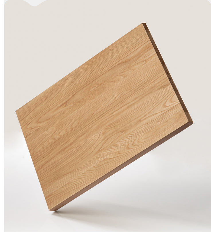 Oak Solid Wood Slate Black Coffee Table