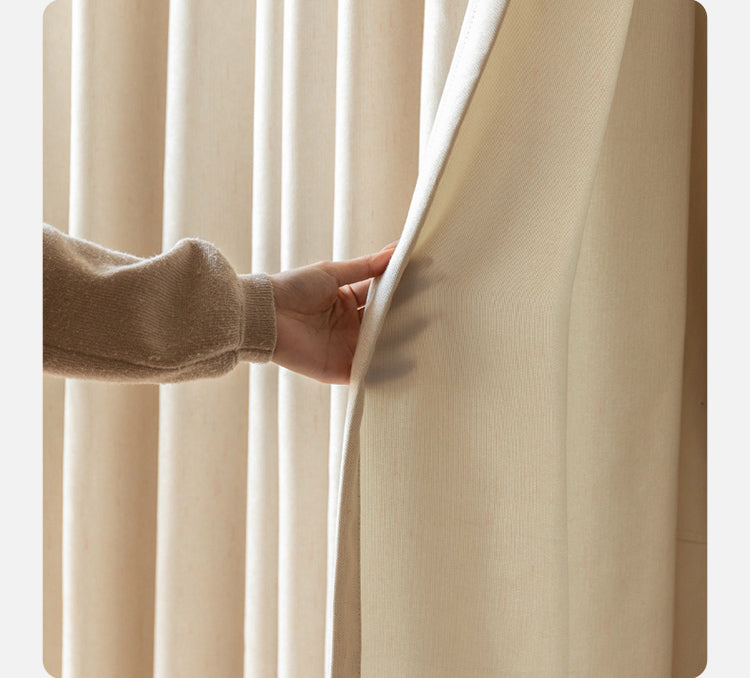 Oak, Solid Rubberwood Wardrobe Curtain Design.