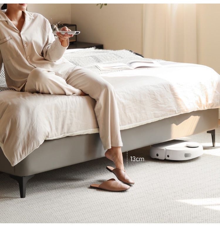 Leather Curved Design Bed