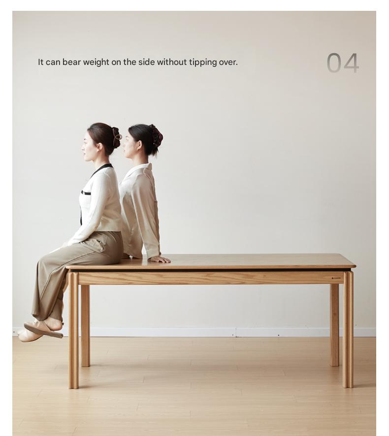 Ash, Oak Solid Wood Modern Dining Table