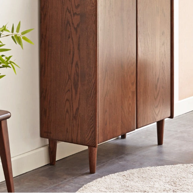 Oak Solid Wood, Solid RubberWood Shoe Entrance Porch Cabinet