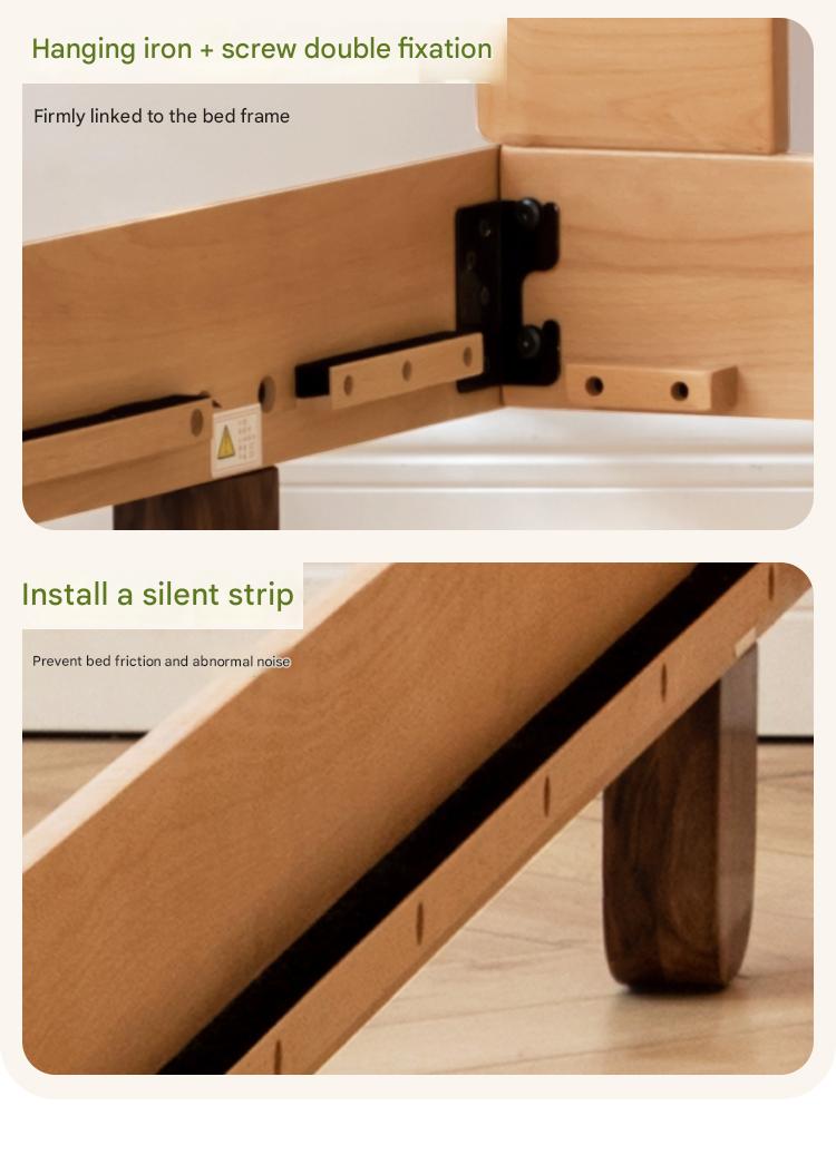 Oak solid wood children's bed<