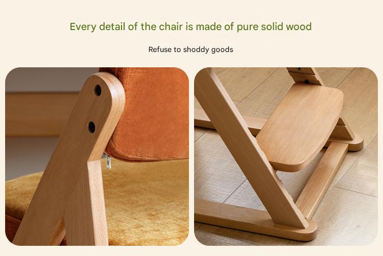 Beech Solid Wood Children's Study Chair.