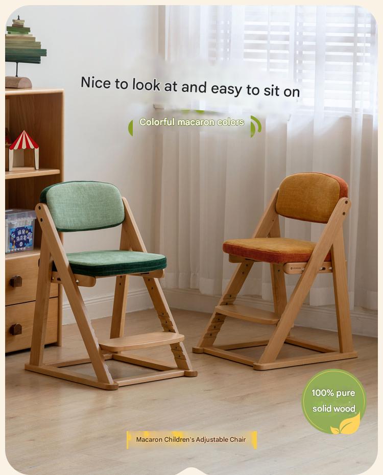 Beech Solid Wood Children's Study Chair.