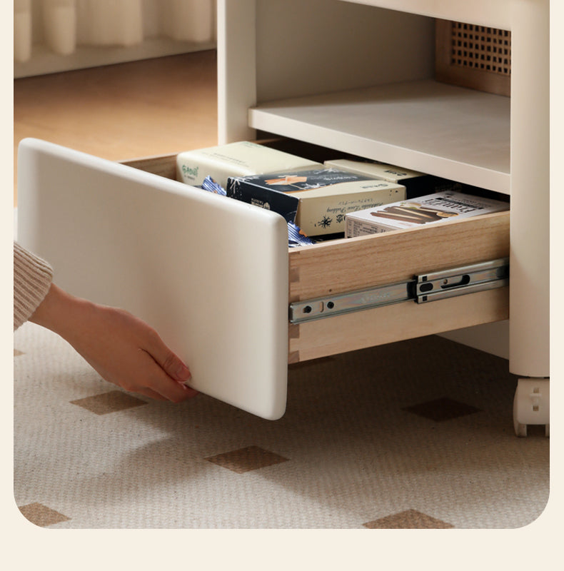 Poplar Solid Wood Folding Rock Board Mobile Coffee Table