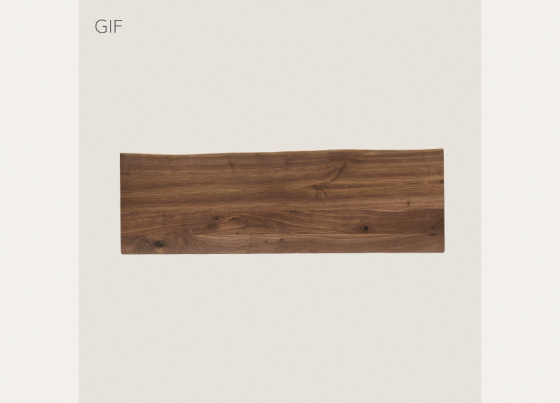 Black Walnut solid wood bed Wabi-sabi style