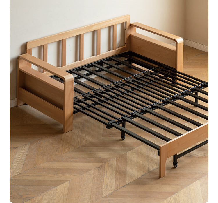Oak Solid Wood Multi-function Sleeper Sofa.