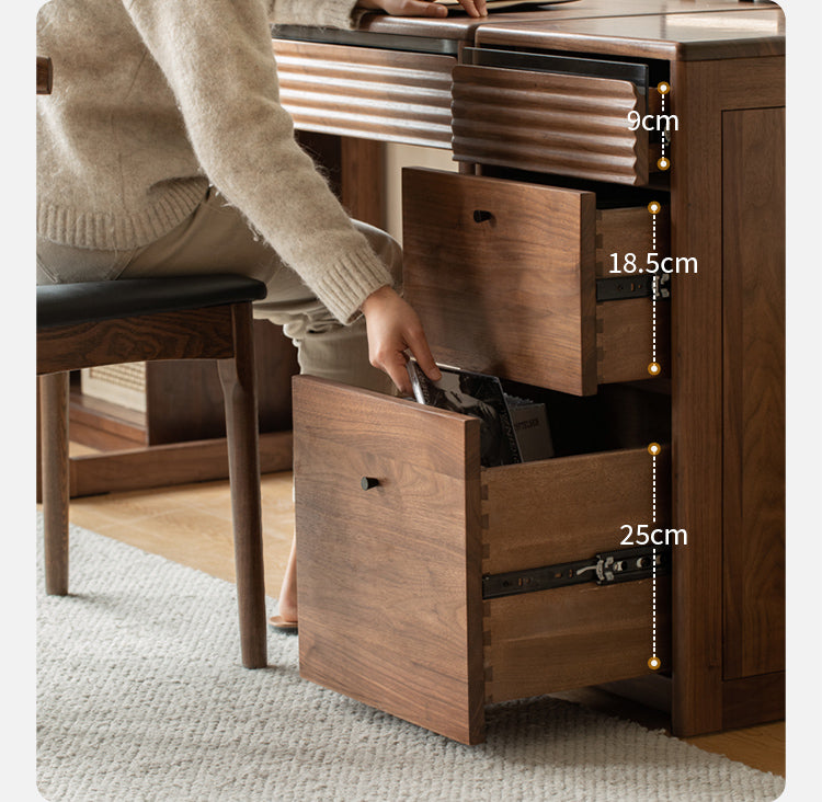 Black Walnut Solid Wood Desk Nordic