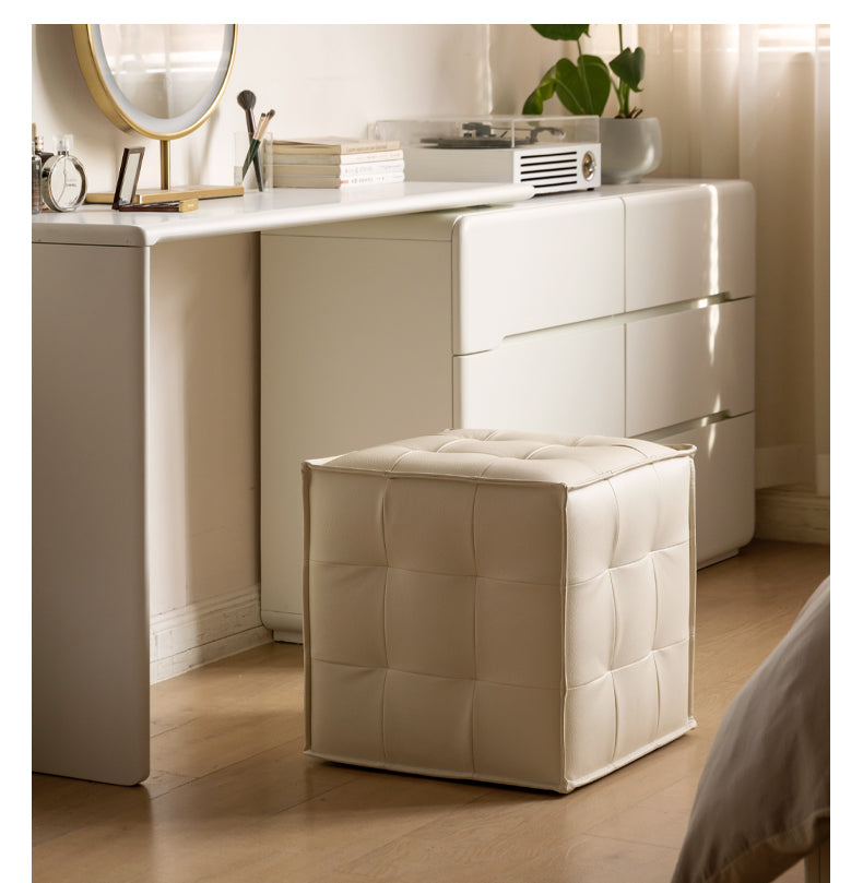 Genuine Leather Modern Makeup Stool footstool