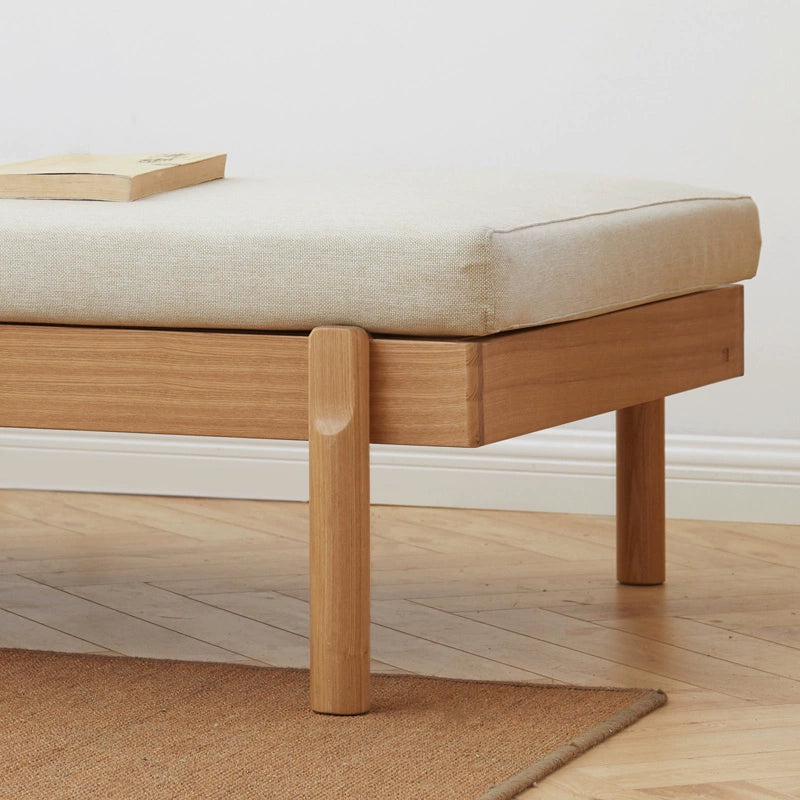Ash Solid Wood Fabric Sofa.