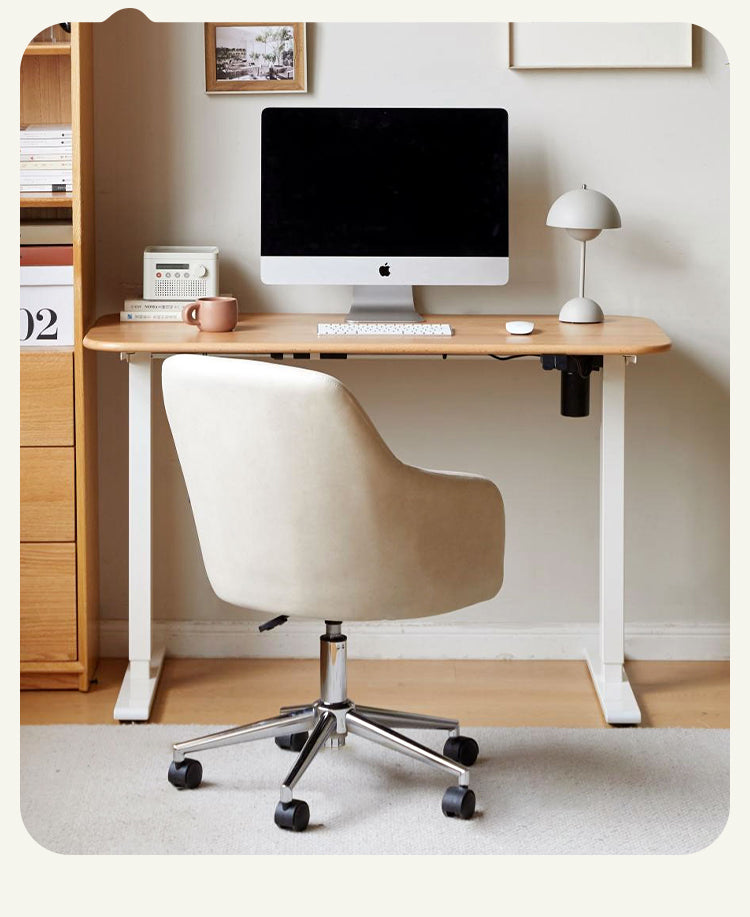 Beech Solid Wood Smart Electric Lifting Standing Desk