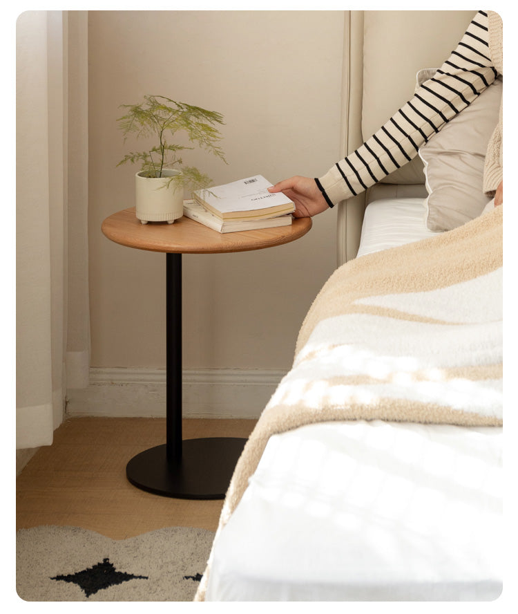 Black Walnut, Oak Solid Wood Side Table Modern