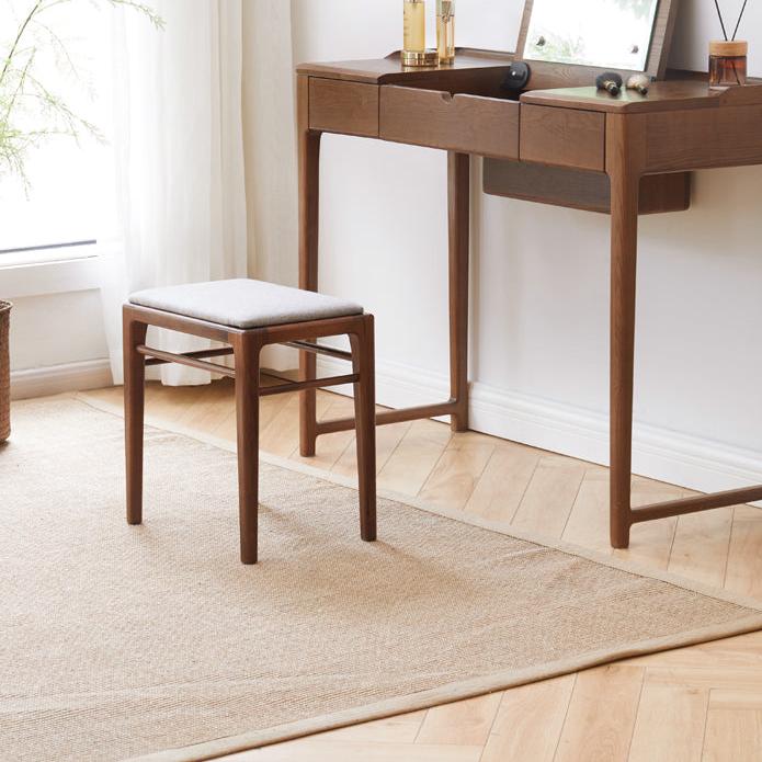 Black Walnut Solid Wood Makeup Stool